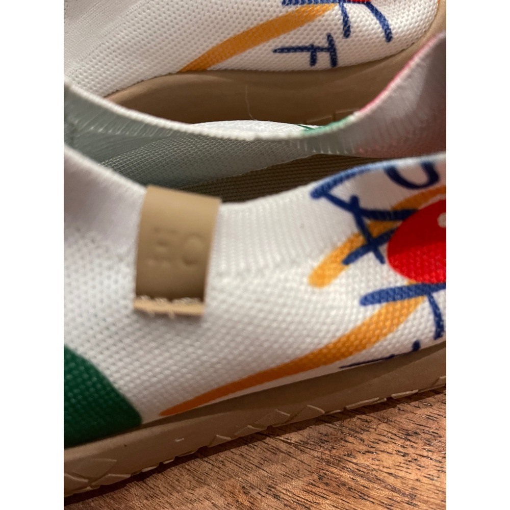 Hola Camel Graffiti Print Knit Slip On Barefoot Sneakers Multi Color Size 37 - Picture 3 of 9